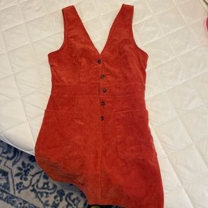 Button up corduroy dress